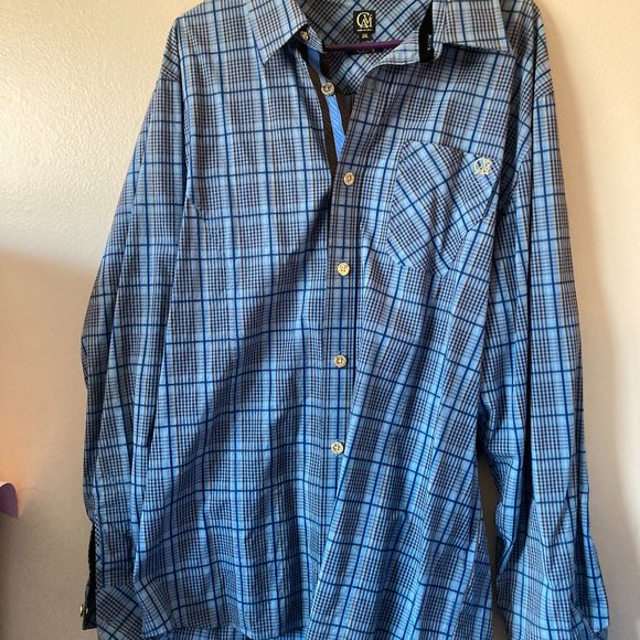 Blue Patterned CAVI men's shirt 2XL  good - Picture 1 of 9